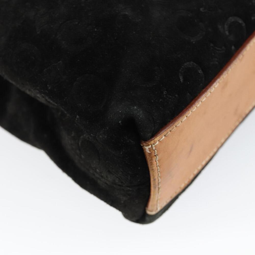 CELINE C Sulky Hand Bag Suede Black Silver Auth 147956 - Picture 16 of 16